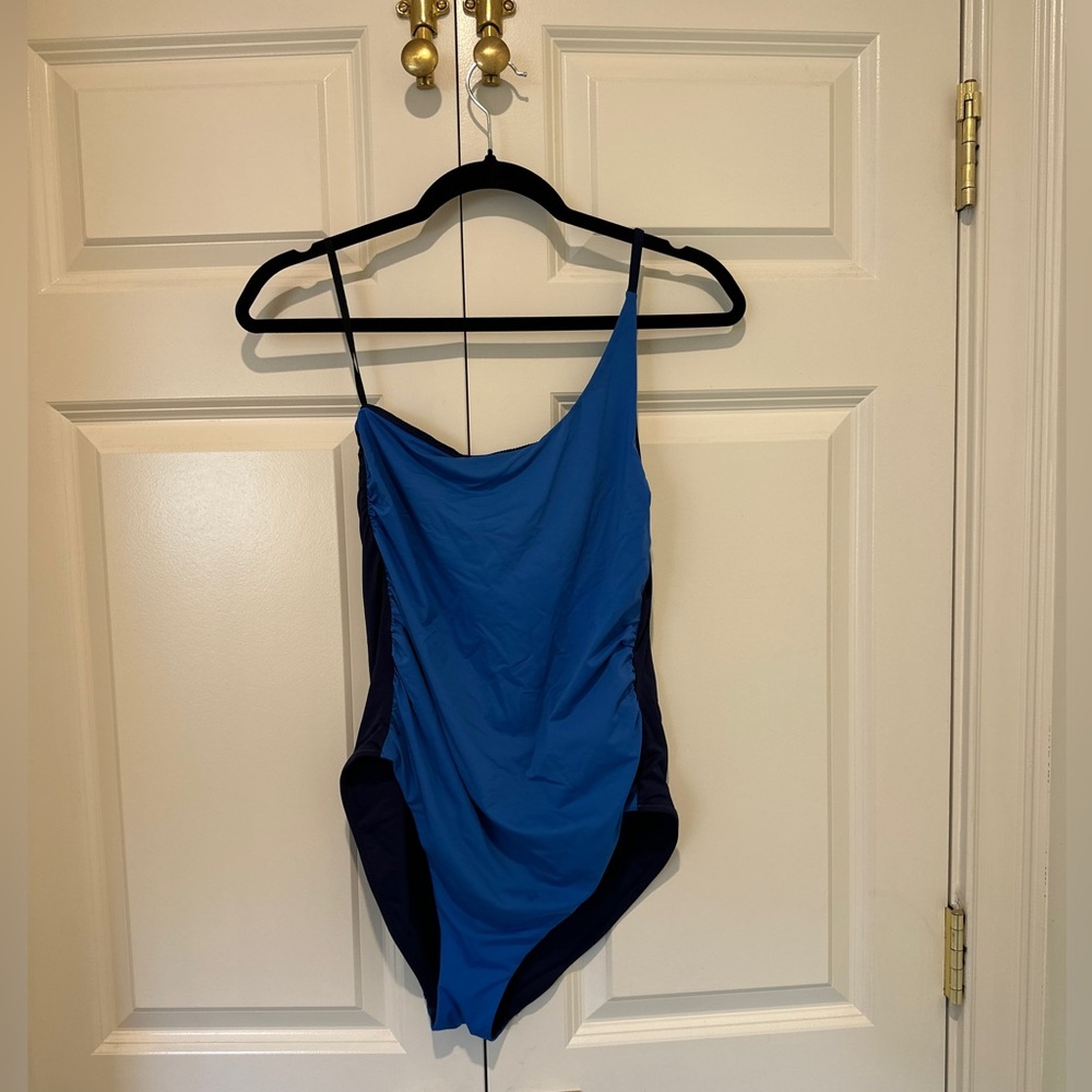 Hatch Blue and Black One Piece Swimsuit